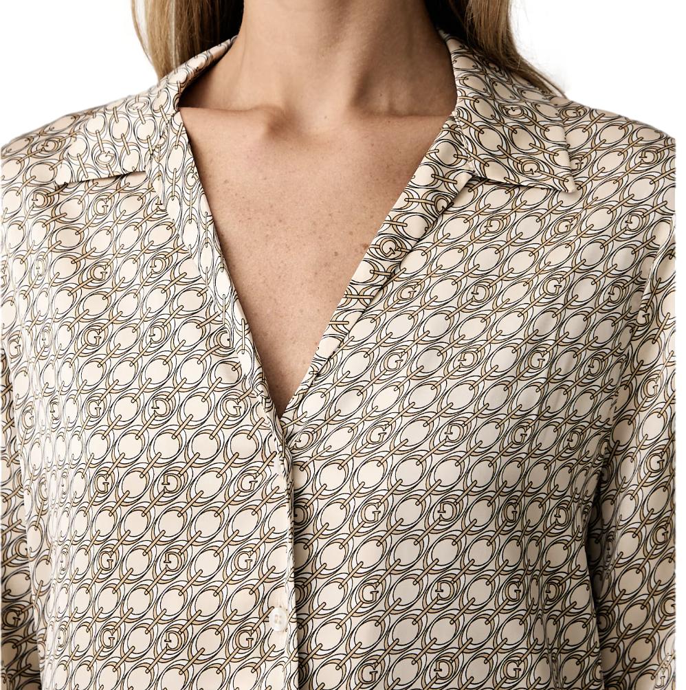Πουκάμισο Γυναικείο Guess Concetta μπεζ - Image 4